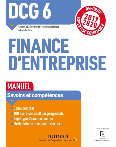 DCG 6 Finance d'entreprise - Manuel - Réforme 2019-2020: Réforme Expertise comptable 2019-2020
